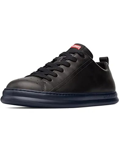 Camper Herren Runner Four K100226 Sneaker, Schwarz 017, 45 EU - Herren-Sneaker aus weichem Rindsleder mit sportlicher Silhouette, ausgestattet mit leichter EVA-Laufsohle und OrthoLite für optimalen Komfort und Langlebigkeit.