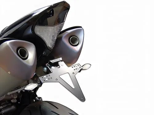 kompatibel mit: Yamaha YZF-R1 BJ 2009-14 Kennzeichenhalter Kennzeichenträger Nummernschild Halter/Halteplatte (inkl. Kennzeichenbeleuchtung und Rückstrahler)