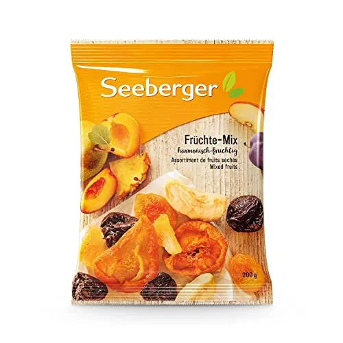 Seeberger Früchte-Mix, Harmonisch-fruchtige Mischung aus leckeren Birnen, Pfirsichen, Aprikosen, Pflaumen, Apfel- & Ananasstücken