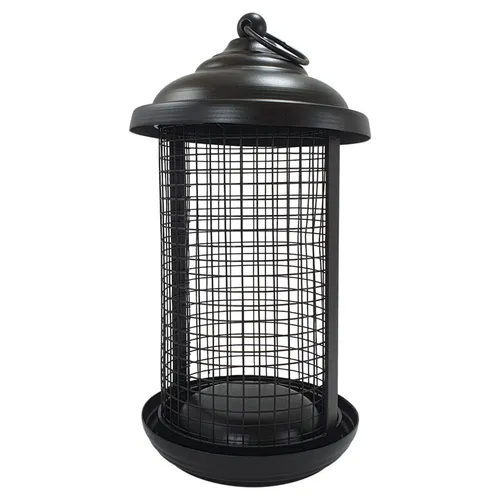 Nobby Futtersäule schwarz 25cm für Vogelfutter, pulverbeschichtet, robust