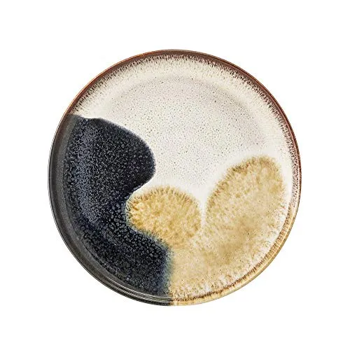 Bloomingville Jules Teller aus Steingut in der Farbe Grau mit einem Durchmesser von 22cm, 82046907