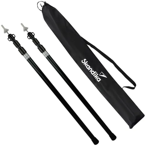 Skandika Teleskopstange 2er-Set - Zeltstangen für vielseitigen Einsatz, stufenlos einstellbar von 86,5 – 227 cm, ideal für Zelte, Sonnensegel und mehr, inklusive praktischer Transporttasche.
