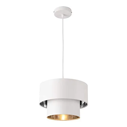 lux.pro Hängeleuchte Lopar E27 - Stilvolle Deckenlampe mit 30 cm Durchmesser - Moderne Hängeleuchte aus Metall und Stoff, ideal für stilvolle Wohnräume. Außergewöhnliches Design und effektvolle Beleuchtung schaffen eine gemütliche Atmosphäre.