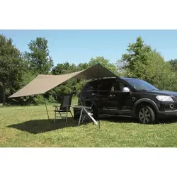 EuroTrail Sonnensegel TARP CARSIDE 365 x 365 cm - Caravan-Zubehör für schattige Plätze beim Camping. Einfach am Auto anzubringen, mit UPF 50 Schutz und schnellem Aufbau. Ideal für SUVs und Vans.