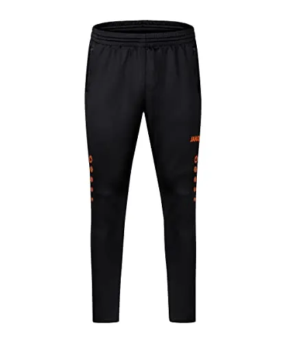 JAKO Kinder Trainingshose Challenge, Schwarz/Neonorange, 164