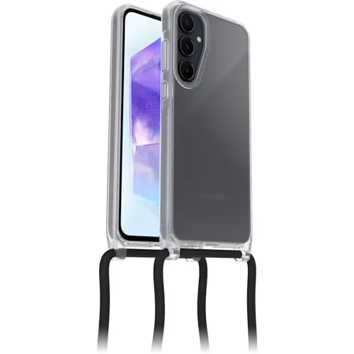 OtterBox React Necklace Hülle für Samsung Galaxy A55 5G - Standard Handyhüllen mit abnehmbarer Nylonschnur für freihändigen Komfort und militärisch getesteten Sturzschutz, ideal für den aktiven Lebensstil.
