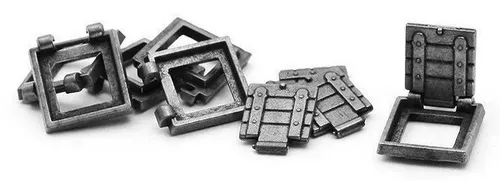 OcCre Modellbausatz Geschützluke komplett 3 Stk 9x9 mm, (Zusatzartikel, 3-tlg., Schiffsbausatzzubehör), Made in Europe