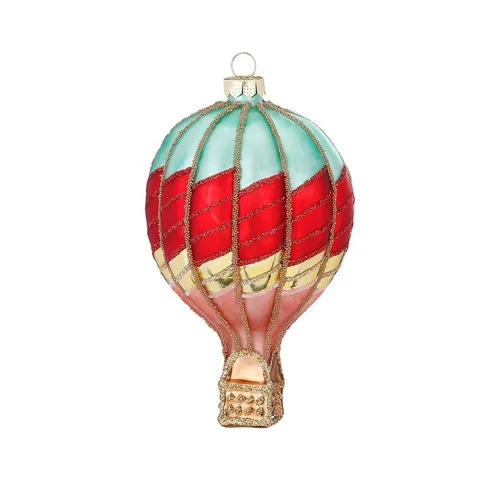 MAGIC by Inge Christbaumschmuck, Christbaumschmuck Glas Heißluftballon 12cm bunt