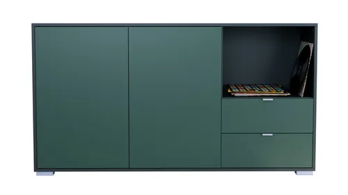 Vladon Sideboard Milano - Stilvolle Kommode in Fjord Grün - Moderne Sideboards für jeden Raum. Das Milano Sideboard bietet eleganten Stauraum mit Push-to-Open-Türen und individuellen Farbvarianten – ideal für Ordnung und Dekoration.