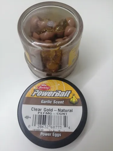 Berkley Eier Power Bait Eggs Garlic Knoblauch Clear Gold Natural Kunstköder