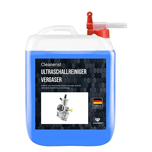Cleanerist | 5L Ultraschallreiniger Werkstatt, Vergaser, Autoteile - Konzentrat für Ultraschallgeräte zur Kfz-Reinigung von Motoren, Bremsanlagen, Wellen, Pumpen, Düsen – gegen Schmutz, Öl & Fett