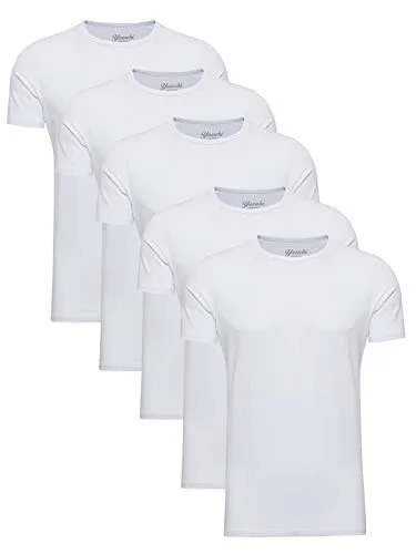 Yazubi 5er Pack Baumwoll Oversize T-Shirts für Männer von Yazubi