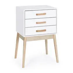 Kommode Ordinary aus Kiefernholz Weiß, 3 Schubladen - Stilvolle Kommode aus Kiefernholz, ideal für Ordnung und Dekoration in jedem Raum. Mit 3 großzügigen Schubladen bietet sie praktischen Stauraum und verleiht Ihrem Zuhause eine einladende Atmosphäre.