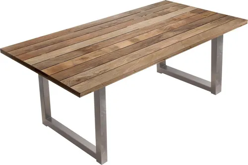 Möbilia Tisch 240x100 cm aus Fichte/Tanne - Esstisch aus robustem Fichte/Tanne mit natürlicher Maserung, ideal für drinnen und draußen, vielseitig gestaltbar für einen rustikalen oder eleganten Look.