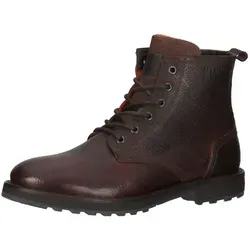 Bullboxer Stiefelette aus Leder - Braun - 45 - Vielseitige Schnürstiefelette aus weichem Strukturleder mit wärmendem Filzfutter. Das puristische Design und der praktische Reißverschluss garantieren Komfort und einfachen Einstieg.