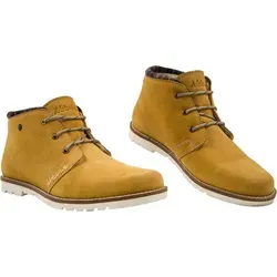 Nebulus Leder Winterstiefel DUSKY Herren - warme Stiefel mit Wolle, gelb, Größe 43 - Die NEBULUS Leder Winterstiefel DUSKY für Herren bieten optimalen Schutz und hohen Tragekomfort. Aus 100% Leder gefertigt und mit einer robusten Gummisohle ausgestattet, sind sie ideal für winterliche Abenteuer und den Alltag.