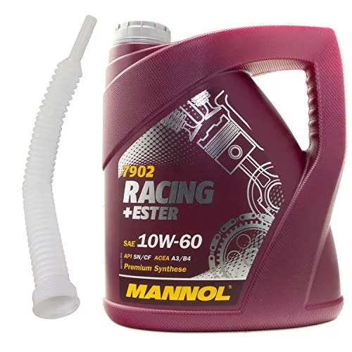 Motoröl Motor ÖL Oel Benzin Diesel MANNOL Racing+Ester 10W-60 API SN/CH-4 4 Liter mit Ausgießer