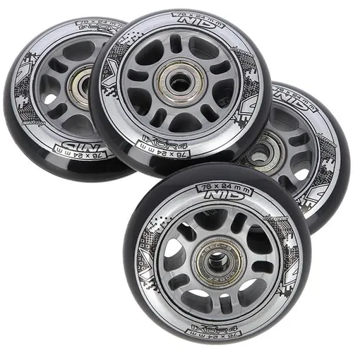 Nils 76 + Abec 9 Schwarzer Laufradsatz