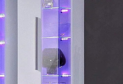 Places of Style LED Glaskantenbeleuchtung mit Farbwechsler - Schrankbeleuchtung mit fest integrierten LEDs und verstellbaren Spots, ideal für stimmungsvolle Akzente in Ihrem Wohnraum.