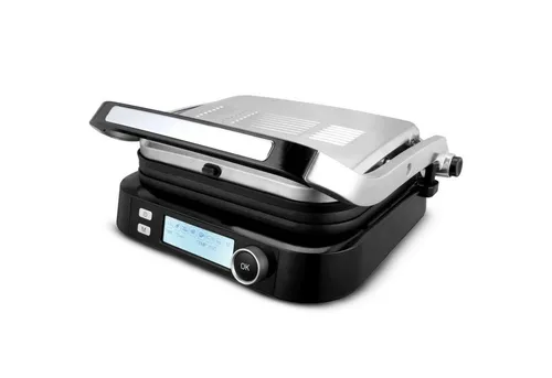 KLAMER Kontaktgrill 2100W mit 7 Automatikprogrammen - Leistungsstarker Grill für perfekte Ergebnisse: 7 Programme, abnehmbare Antihaftplatten und Cool-Touch-Griff für einfache Handhabung und Reinigung.