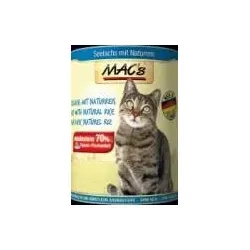 Mac's Katzen-Nassfutter Lachs und Hühnchen 200 g - Schmackhafte Mischung aus zartem Hühnchen und köstlichem Lachs, mit wertvollen Vitaminen für gesunde Haut und Fell