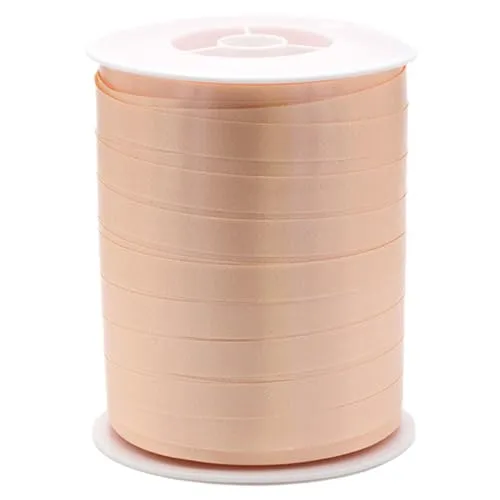 Star Geschenkband Ringelband 10mm x 250m wasserfest - 30 FARBEN in 5/10/19/31/50mm - Dekoband aus Kunststoff - Polyband Schleifenband zum Basteln von Schleifen und Luftballons - Beige