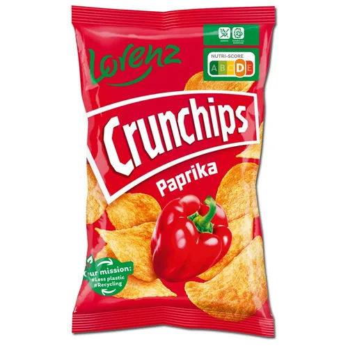  Lorenz Crunchips Paprika, Chips, 150g Beutel 13,27€/1kg