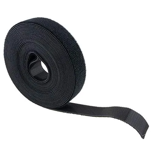 Klett-Kabelbinder - 20mm x 5m - Klettband für Kabel - zuschneidbar, schwarz