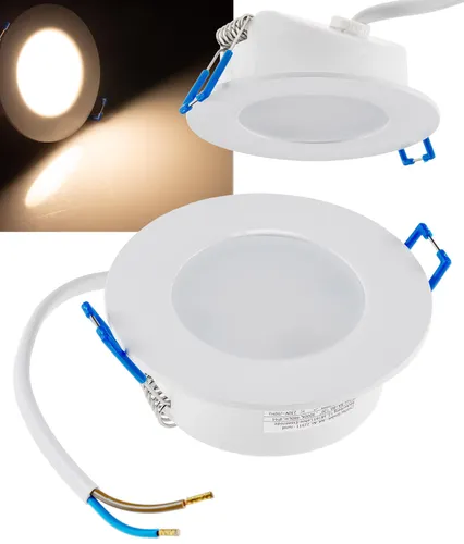 LED-Einbauleuchte Flat-30 FR-R 3000K Ø85x30mm 5W 460lm IP44 rund weiß