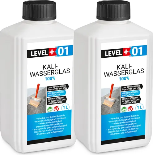 Kaliwasserglas 2L Pur Betonversiegelung Holzschutz Imprägnierung Grundierung Verfestung Unverdünnt Level+ RM01