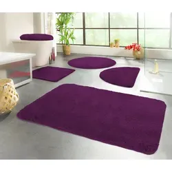 Mesana J-10008/101 Badematte in Aubergine, 80x150 cm in lila von Kinzler