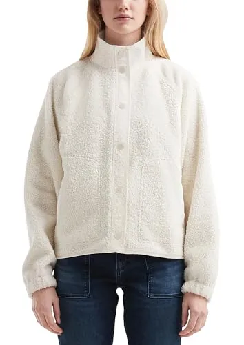 QS Weiche Teddyfleece-Jacke mit Druckknöpfen