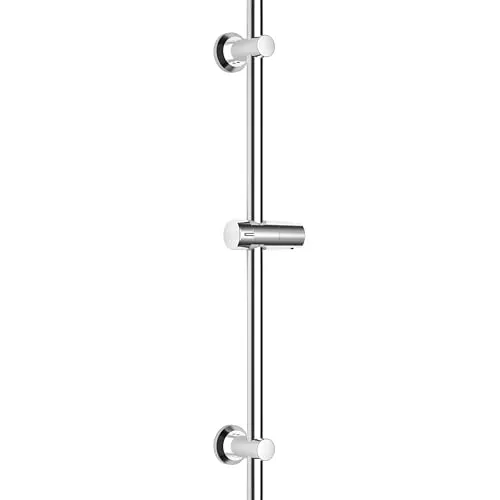 JOHO Edelstahl Duschstange, Steigrohr, Duschsystem Zubehör, Wandstange für Regendusche, Brausestange 70cm mit höhenverstellbarem Handbrausehalter, Chrom
