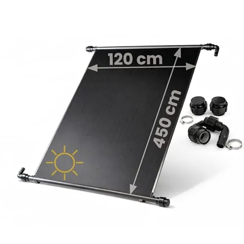 HAF Pool-Solarkollektor 450x120cm – Effiziente Solarheizung für Pools - Genießen Sie warme Pooltemperaturen mit dem HAF Solarkollektor! Dieser 450x120cm große Kollektor nutzt Sonnenenergie zur effektiven Erwärmung von Poolwasser bis zu 30m³ – ganz ohne Stromkosten. Einfach anschließen und die Badesaison verlängern!