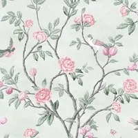 LAURA ASHLEY Vliestapete Eglantine, rosa in blau von Laura Ashley