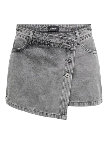 ONLY Onllesly Reg Lb DNM Skort Bj Noos – Stilvoller Minirock für Jugendliche - Modischer Minirock von Only, ideal für lässige Outfits. Gürtelschlaufen und Knopfleiste sorgen für eine perfekte Passform und zusätzlichen Komfort.