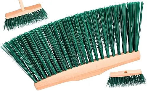 ToolSpace Außen/Innen Besen Feger für schwere Aufgaben, 24 cm Straßenbesen, Gartenfeger Bodenbesen, Haushaltswinkel-Eckbesen für Terrasse, den Außenbereich, Garage, Oberdeck, Harthaar Besen Outdoor