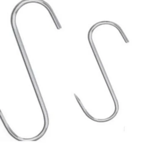 Fleischhaken Fleischerhaken S Haken 160mm 5 Stück Metzgerhaken Metzger NEU WOW