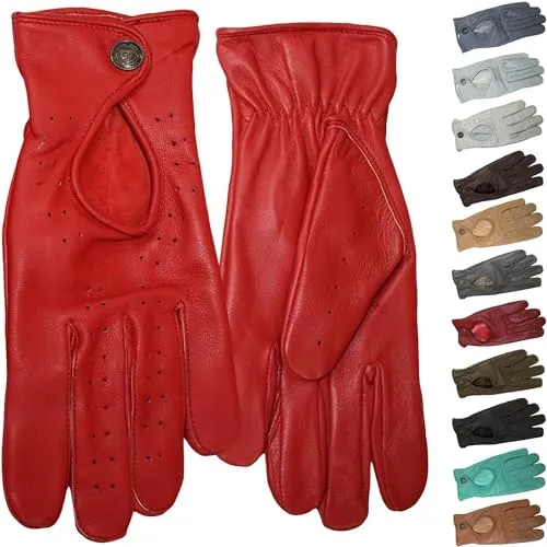 German Wear Unisex Autofahrer-Handschuhe aus Leder