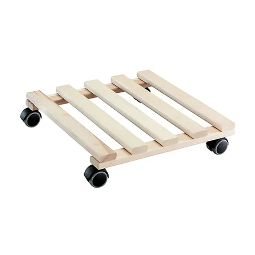 Pflanzenroller Paletti Buche, mit 4 Doppelrollen in schwarz, ca. 35x35 cm