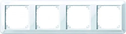 Merten 388425 ATELIER-M-Rahmen, 4fach, aktivweiß glänzend