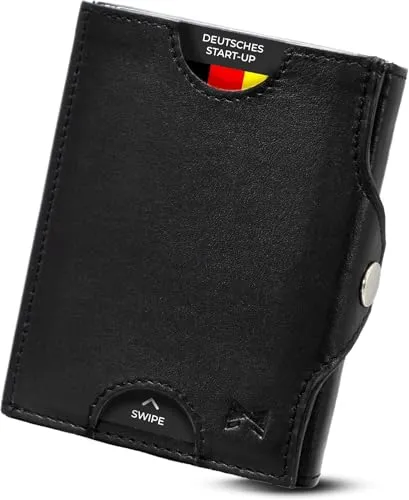 Gentlemen's® Slim Wallet - Elegantes Portemonnaie für Männer mit RFID-Schutz - Kompakte Geldbörse für Herren mit Platz für 6 Karten und Münzfach. Ideal für Ordnung und Stil, bietet RFID-Schutz für sichere Daten. Handgefertigt aus hochwertigem Echtleder.