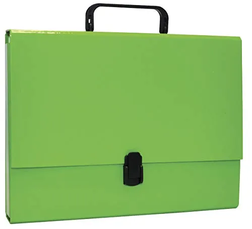 OFFICER PRODUCTS 21187811-15 Sammelbox PP-Kunststoff mit Griff und Verschluss, A4, 5 cm, hellgrün