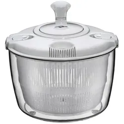 Küchenprofi Salatschleuder Grande 6L - Praktische Salatschleuder für müheloses Trocknen von Salat und Gemüse, ideal für eine gesunde Küche. Mit 6L Fassungsvermögen und modernem Design in Weiß.