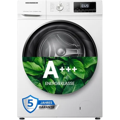 HEINNER HWDM-H8514A Washer Dryer Combo 8kg Wash / 5kg Dry – Inverter Motor, 1400 RPM, Steam, Add Clothes, Child Lock, Energy Class A, Front Load Design, 15 Programs, 5-Year Warranty (85 inch)