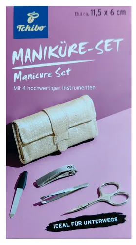 TCM Tchibo Maniküre & Pediküre Set mit 4 Instrumenten im Etui