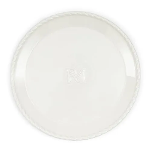 Riviera Maison Frühstücksteller weiß, Kleiner Teller, Rund, Essgeschirr, Klassisch mit gezacktem Rand - Elegant Twist Breakfast Plate - Porzellan - (ØxH) 22x2