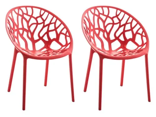 CLP Gartenstühle Hope 2er Set in rot von CLP