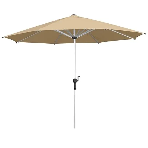 Aluminium Sonnenschirm 300 cm mit Kurbelsystem in braun von anndora