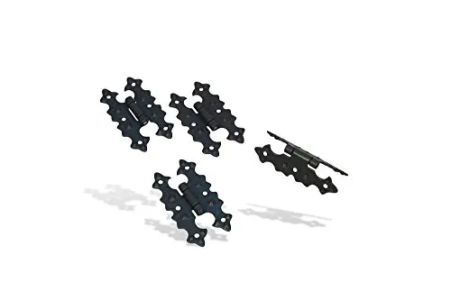 stück Scharniere Alte Schwarz Beschläge im restaurierungsshop Möbelbänder SYMMETRISCH 4